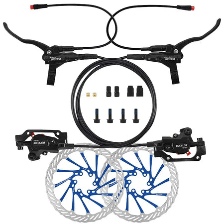 BUCKLOS Hydraulic Disc Brake Kit for Electric Bicycles and Scooters G3-160-Rotor Blue