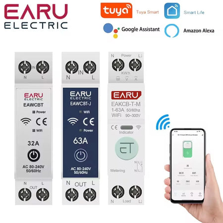 Tuya WiFi Smart Circuit Breaker with Remote Control and Energy Monitoring 50A / CHINA / No Metering