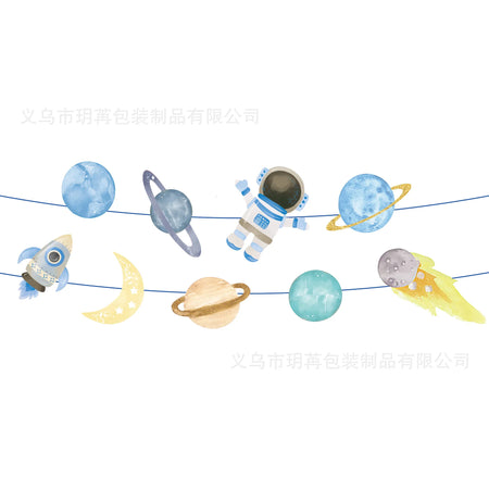 Galaxy Space Balloons Set - 32-Inch Number, Rocket &amp; Astronaut for Boys' Parties Orange / as shown