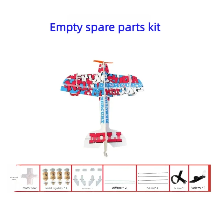 3D Mercury Fixed Wing RC Plane DIY Kit KIT Red and blue