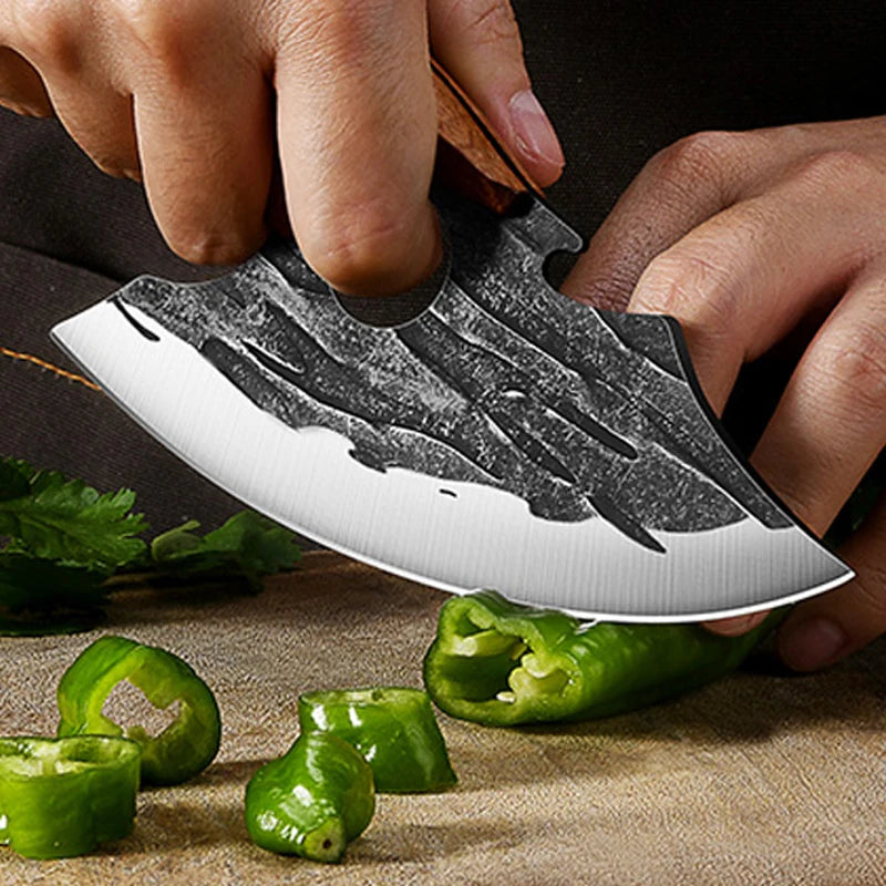 Forged Viking Meat Cleaver &amp; Boning Knife Set