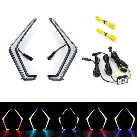 LED Front Accent Light Turn Signal Lights for Polaris RZR XP 1000 Turbo 2018-2021 UTV ATV by InterCyprus Trading Ltd