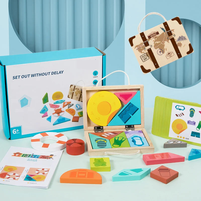 Wooden Blocks Puzzle &ndash; Logical Thinking Training Aid NB280C1