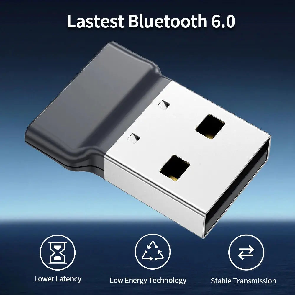 KEBIDUMEI USB Bluetooth 6.0 Adapter Bluetooth Dongle 5.3 Adapter for PC BT Receiver&Transmitter for Bluetooth Keyboard/Mouse by InterCyprus Trading Ltd