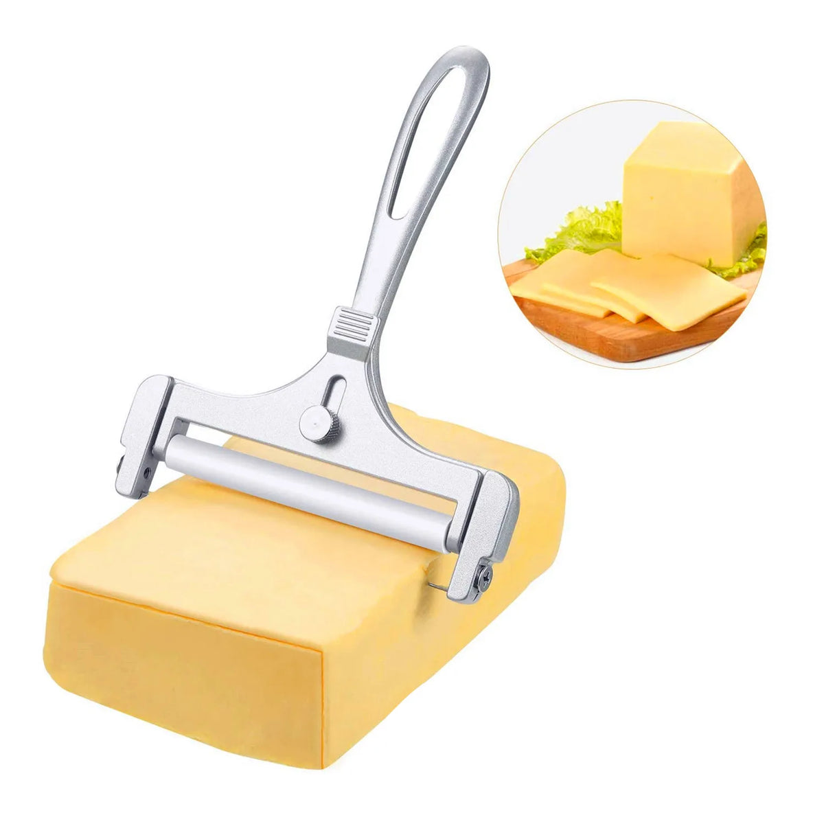 Adjustable Aluminium Alloy Cheese Slicer with Stainless Steel Wire