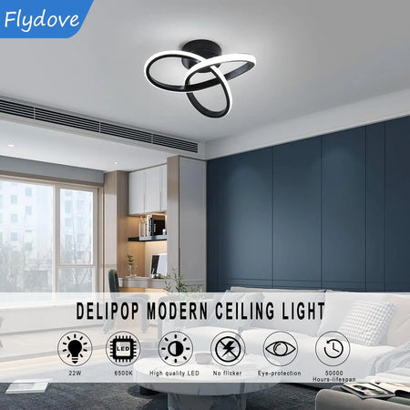 Trefoil Modern LED Ceiling Light &ndash; Dimmable Ambience