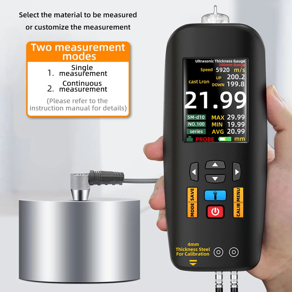 BSIDE T7 Ultrasonic Thickness Gauge &ndash; 0.01 to 300 mm Range