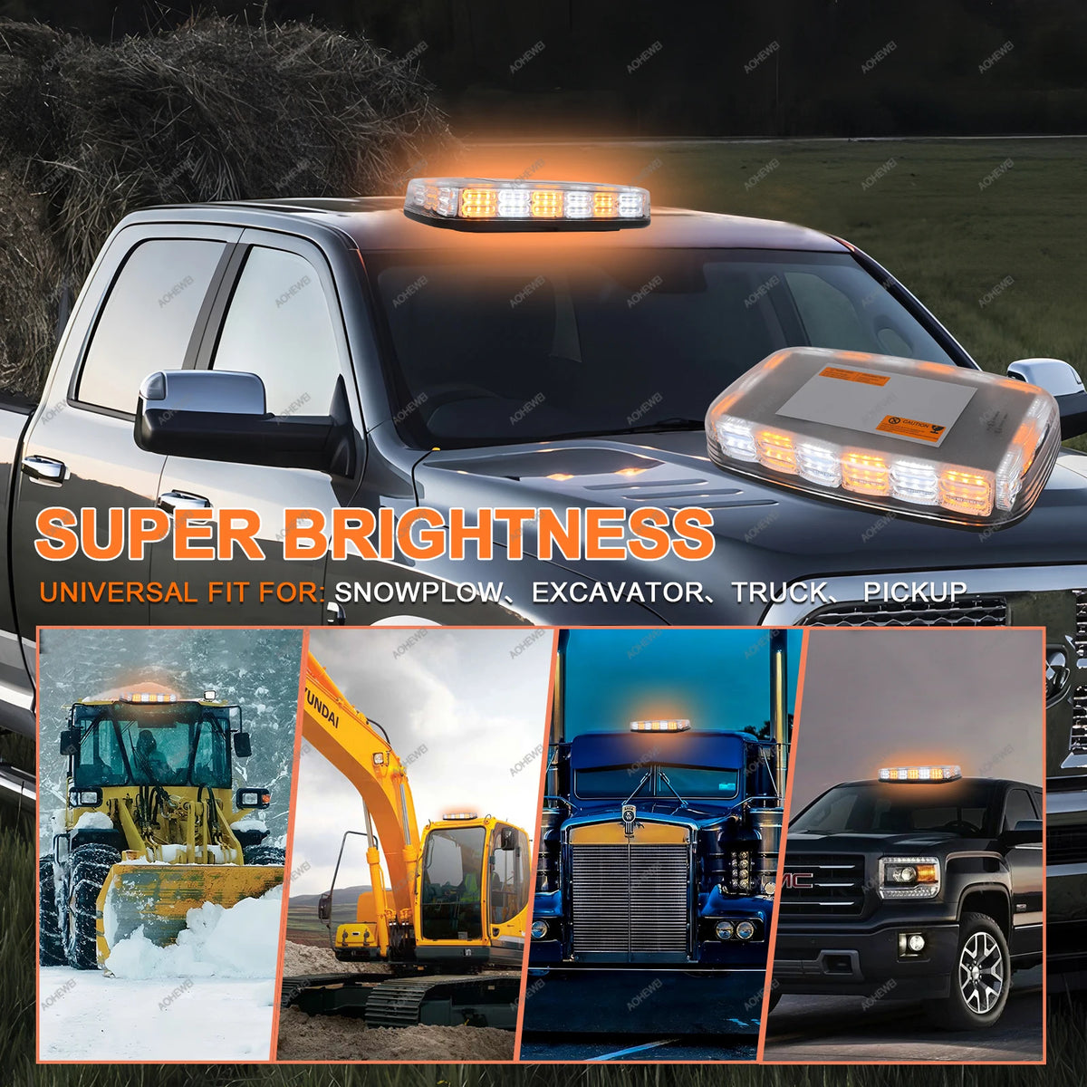 Magnetic Base LED Strobe Beacon Lights for Funeral Escort &amp; Vehicles