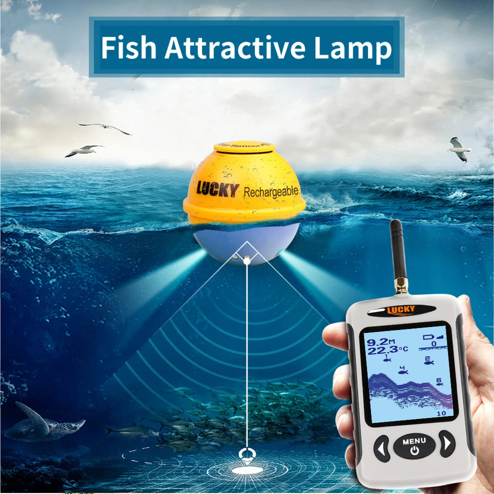 LUCKY Wireless Sonar Fish Finder - Professional Portable Fishfinder