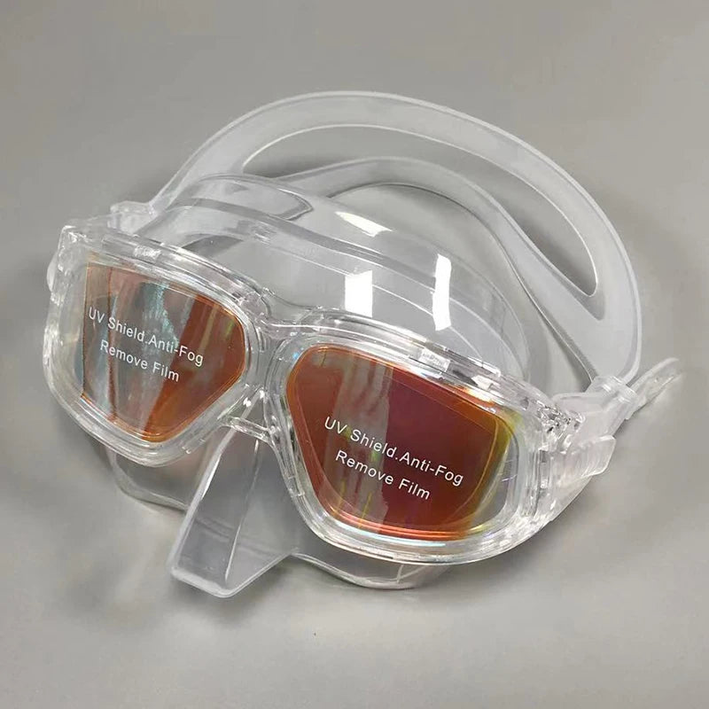 QYQ Diving Mask &ndash; High Definition Underwater Vision 180transparent-gold