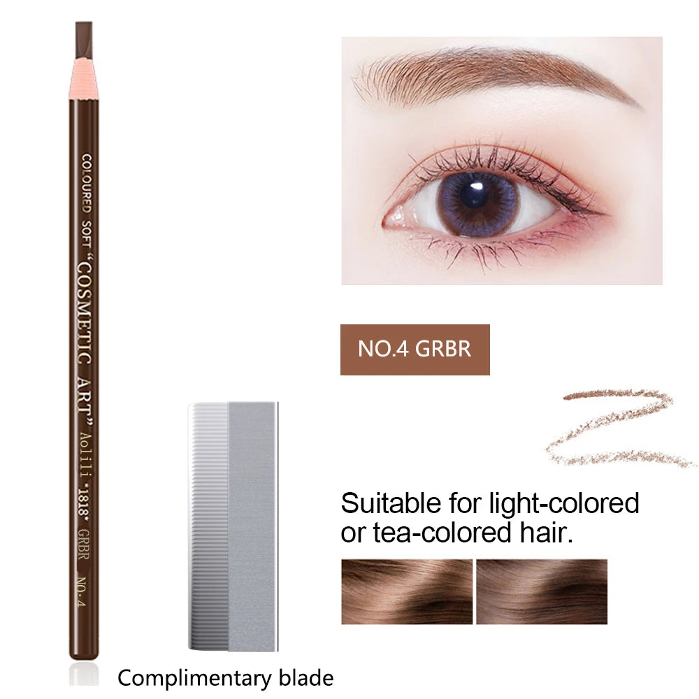 Eyebrow Pencil Waterproof &ndash; Long Lasting Natural Finish NO.4 GRBR / CHINA