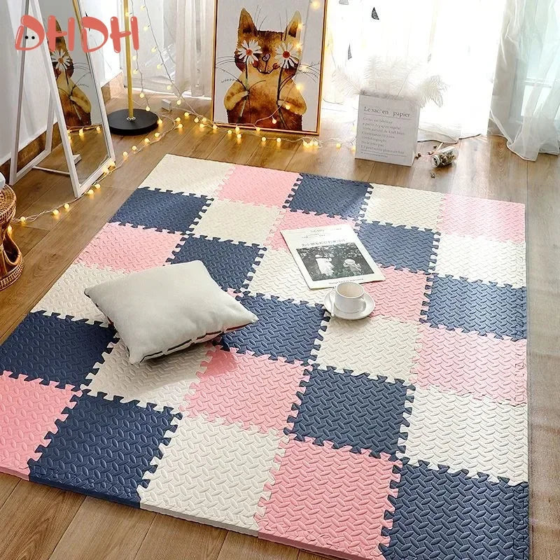Soft Foam Baby Play Mat 18-Piece Interlocking Puzzle Tiles 30x30x1cm