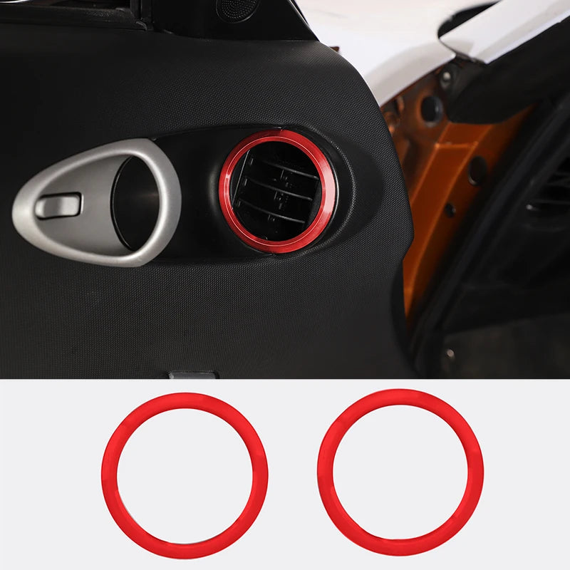 Nissan 350Z 2003 2006 Anello di Copertura Rosso in Lega per Bocchetta d'Aria della Porta
