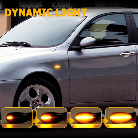 2X Waterproof For Alfa Romeo 147 2001 2003 2004 GT 2008 2009 2010 Smoke Blinker Dynamic Side Marker Light Turn Signal Indicator by InterCyprus Trading Ltd