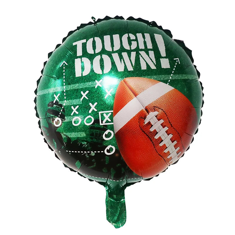 18-Inch Football Foil Balloons - Perfect Birthday Party Decorations as the picture / 18inch