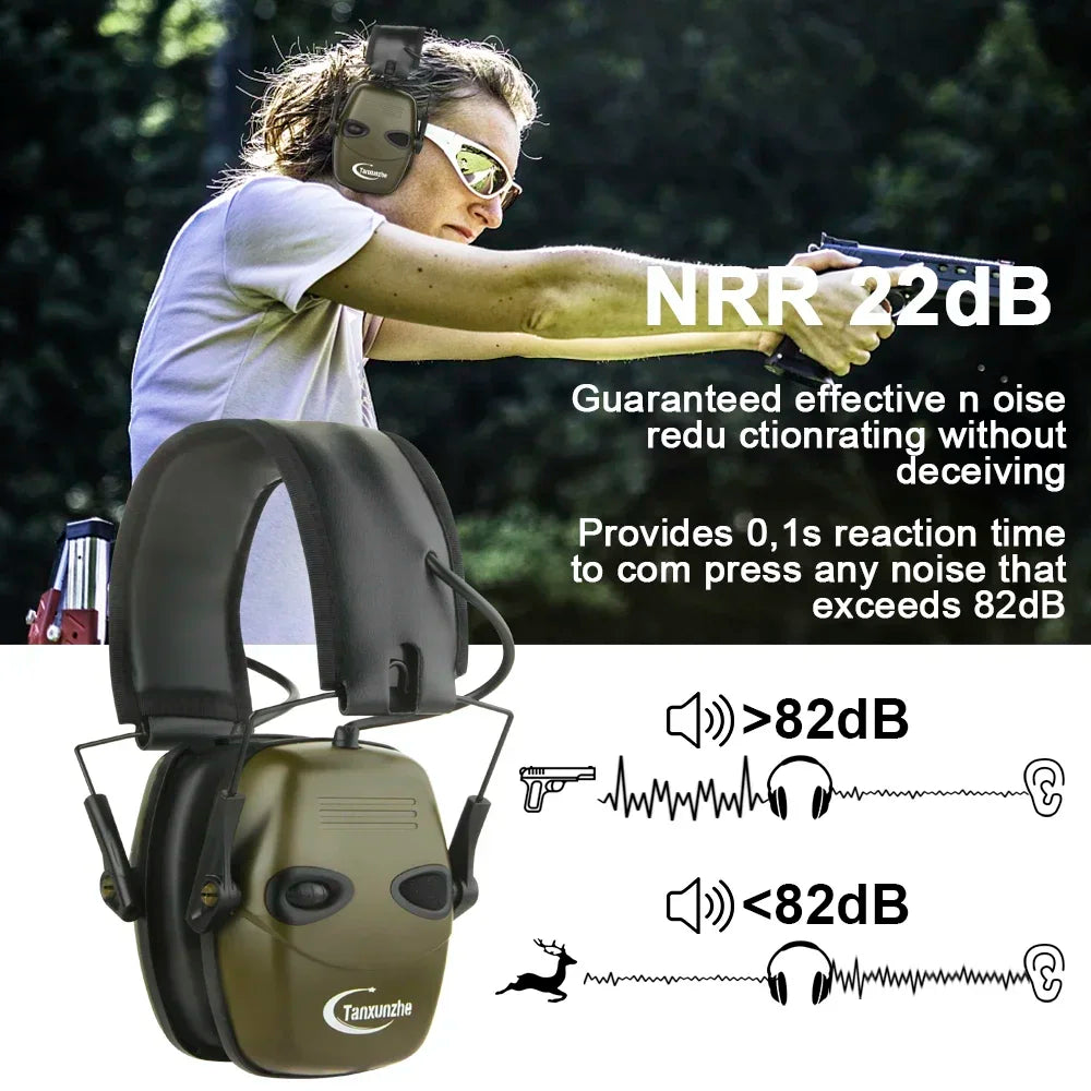 Tactical Electronic Shooting Earmuff &ndash; Noise Reduction 22dB