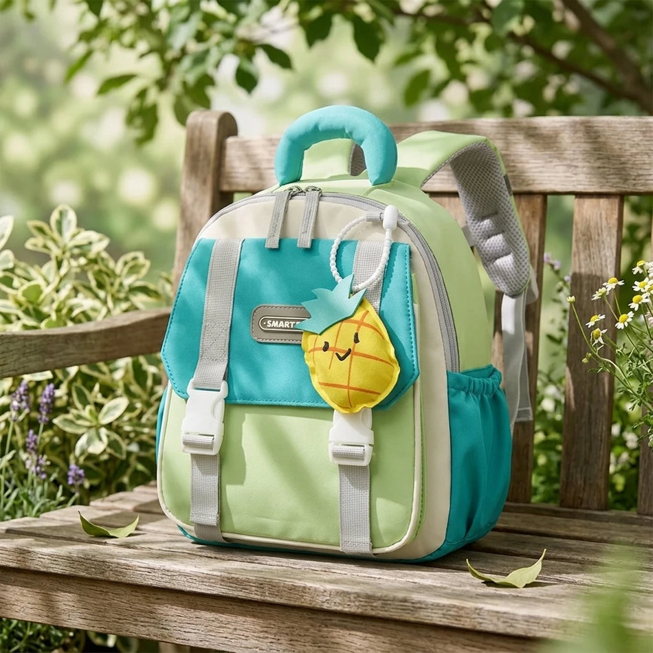 Kindergarten Cartoon-Rucksack aus Nylonmaterial, bequem für Kinder