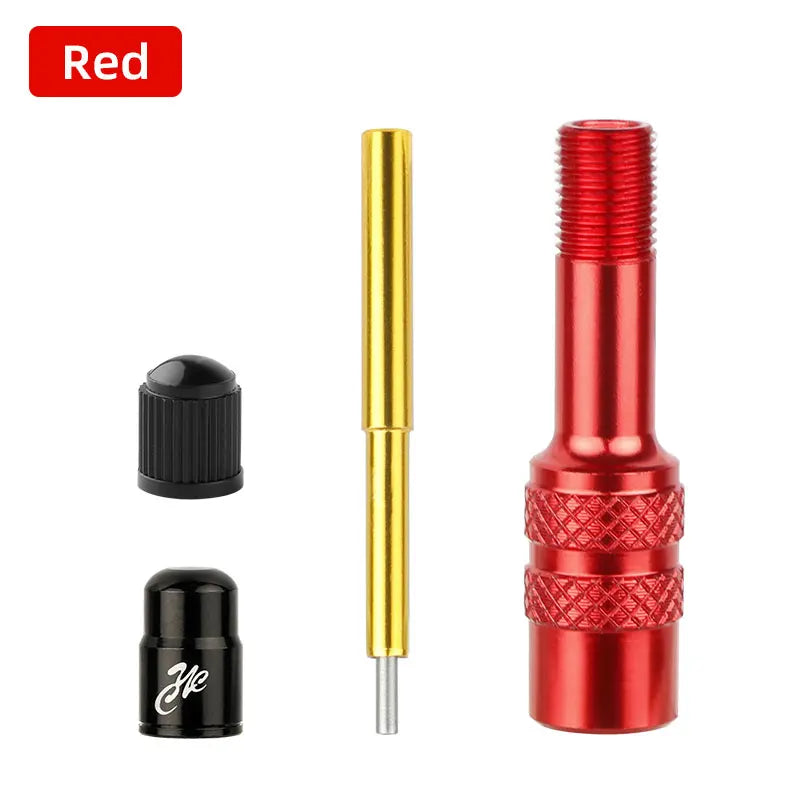 Deemount Fork AV Valve Extender &ndash; Durable Aluminum Alloy Design RED / CHINA