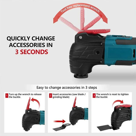 Oscillating Multi Function Tool - Fits 18V 21V Makita
