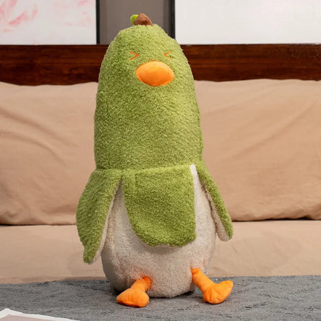 Cute Long Strip Banana Duck Plush Toy TopGreen BottomWhite / 90cm