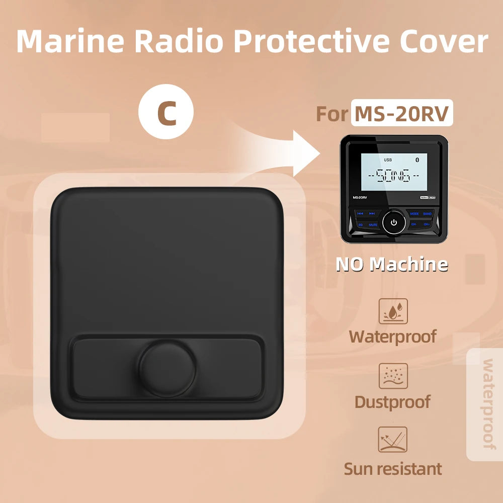 Marine Flush Mount Silicone Radio Cover &ndash; Waterproof UV C