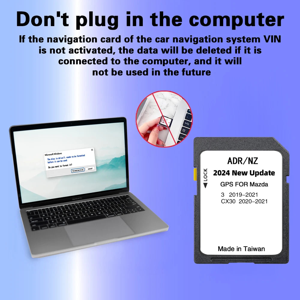 NAVINESA Mazda 3 CX-30 SD Card &ndash; 2024 Australia NZ Maps