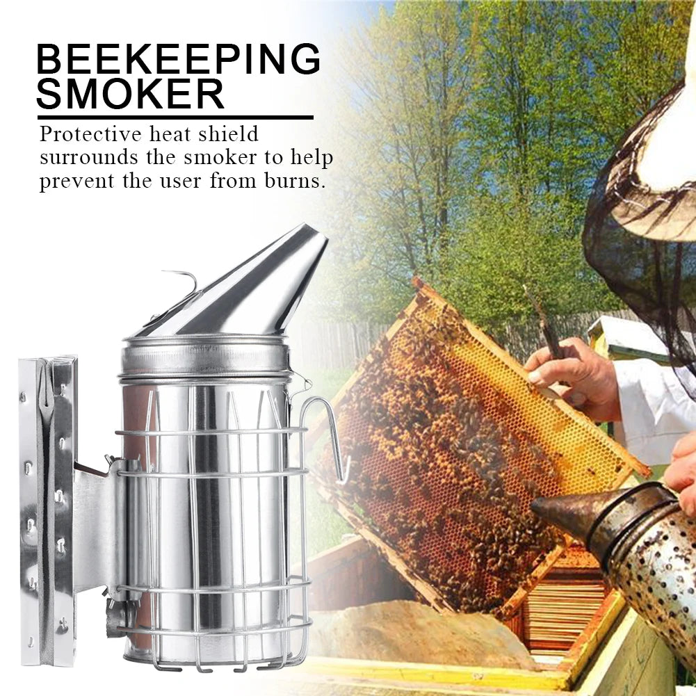 Bee Hive Smoker with Heat Board &ndash; Easy Beekeeping Tool