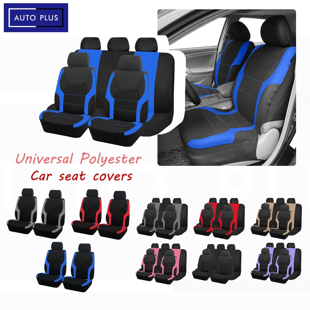 Sporty Universal Polyester Car Seat Covers for All Vehicles