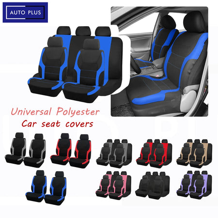 Sporty Universal Polyester Car Seat Covers for All Vehicles