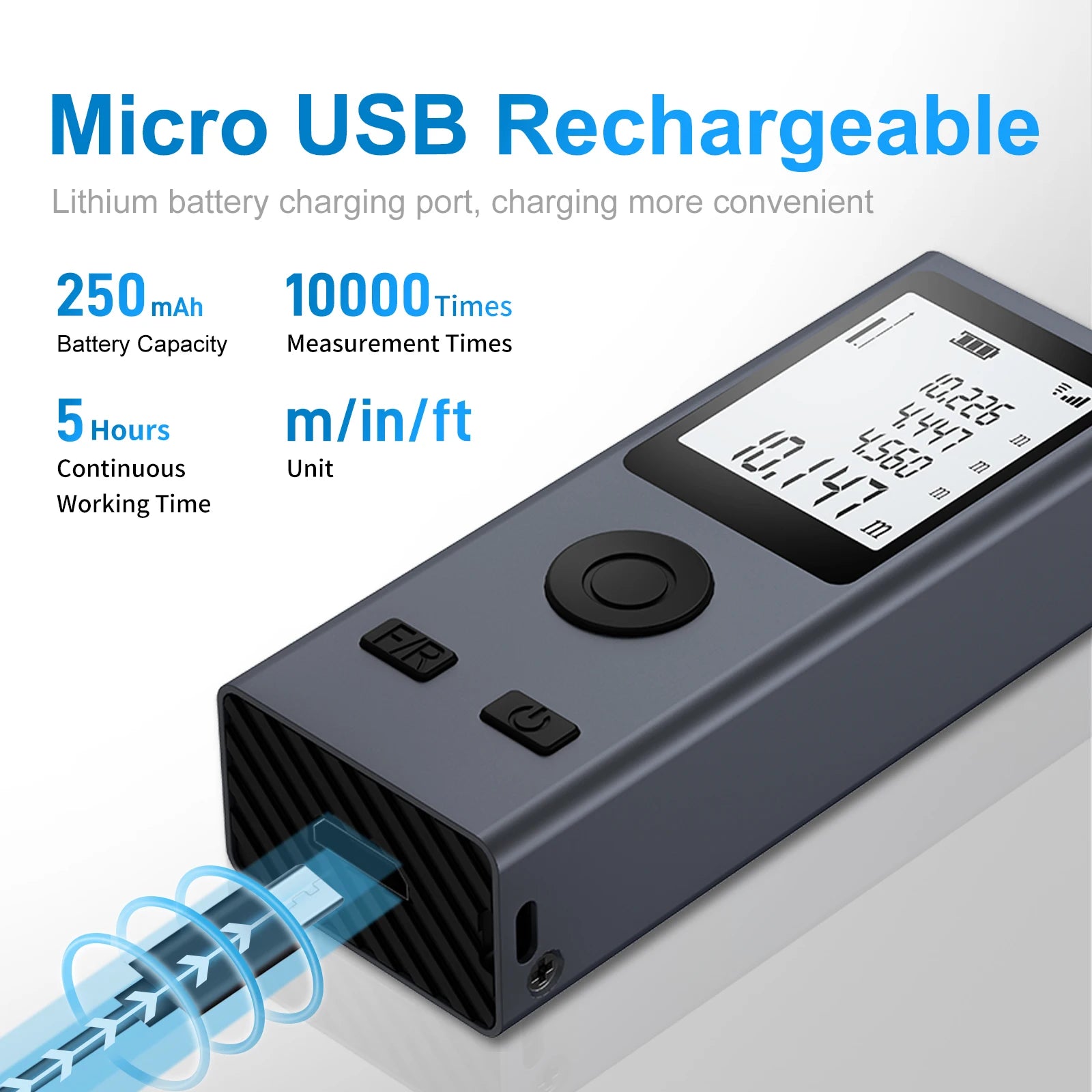 Nohawk Mini USB Rechargeable Laser Distance Meter - 30M/50M Rangefinder