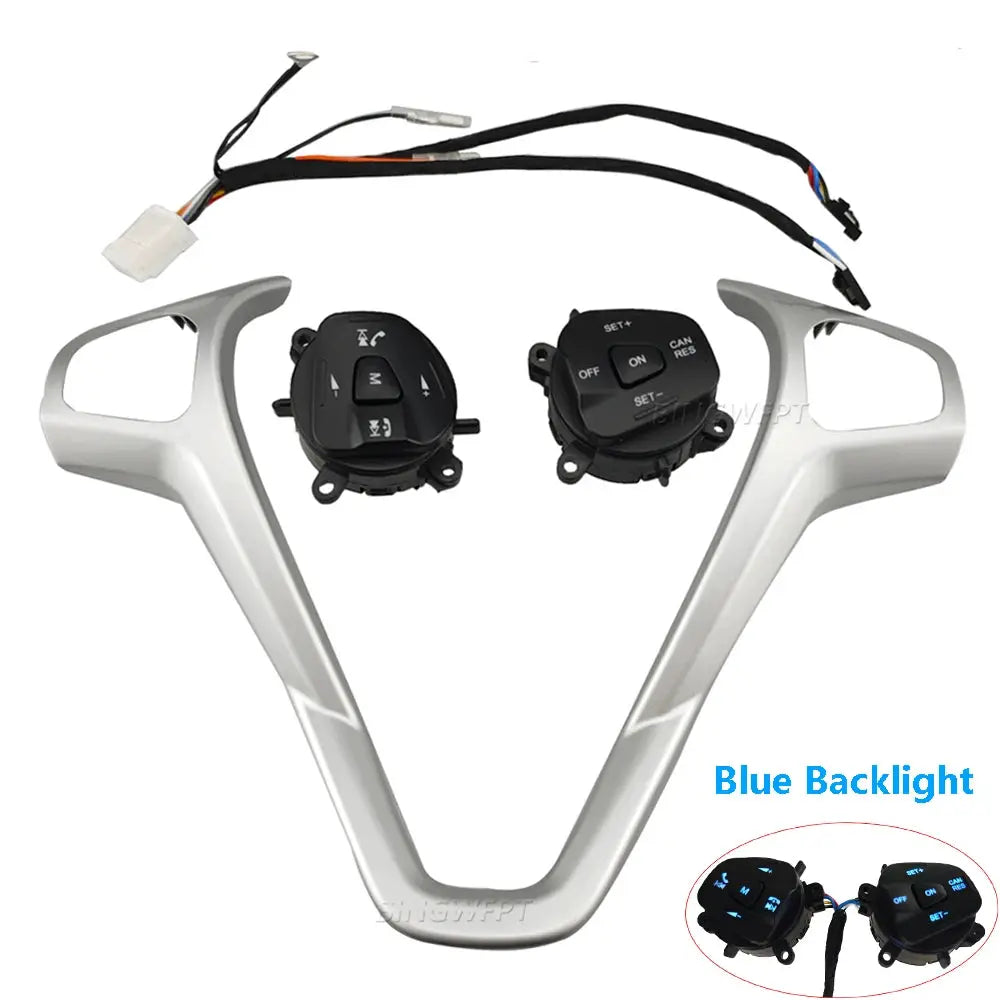 Multi-Function Steering Wheel Audio Cruise Control Switch Kit For Ford Fiesta MK7 MK8 Ecosport 2013-2015 Wth Backlight Button by InterCyprus Trading Ltd