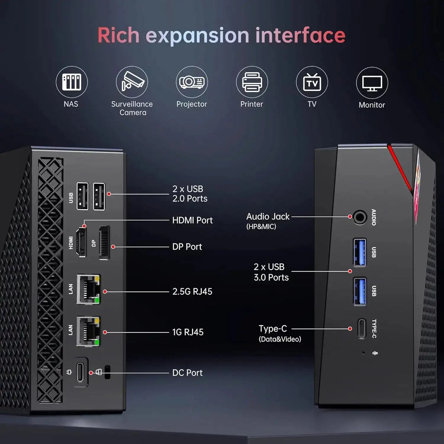 KAMRUI Ryzen 7 5700U Mini Gaming PC 16GB RAM 512GB SSD