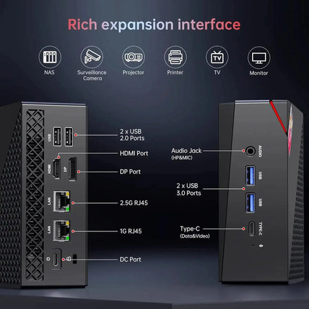 KAMRUI Ryzen 7 5700U Mini Gaming PC 16GB RAM 512GB SSD