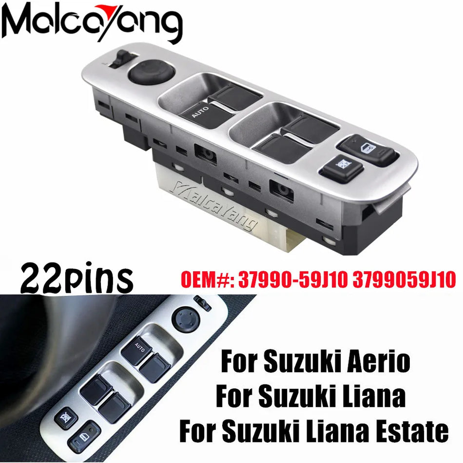 Interruptor de Control de Ventana Eléctrica ABS Frontal Izquierdo para Suzuki Liana 2005-2008