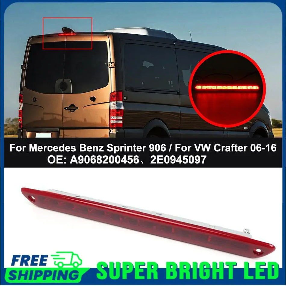 Αδιάβροχο Κόκκινο LED Τρίτο Φως Φρένου Για Sprinter 906 Crafter