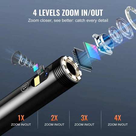 Dual Lens Endoscope For Auto 4Inch Screen 1080P