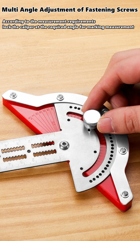 0-180 Degree Angle Gauge &ndash; Precision Stainless Steel Carpenter Measuring Tool