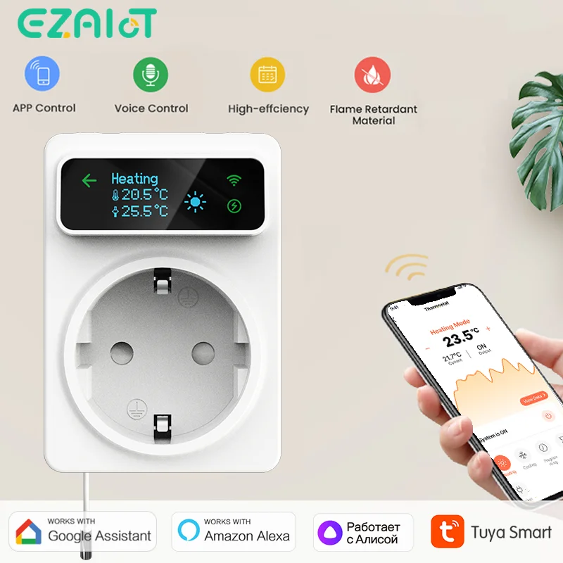 Cooling And Heating Outlet Thermostat &ndash; Alexa Voice Control