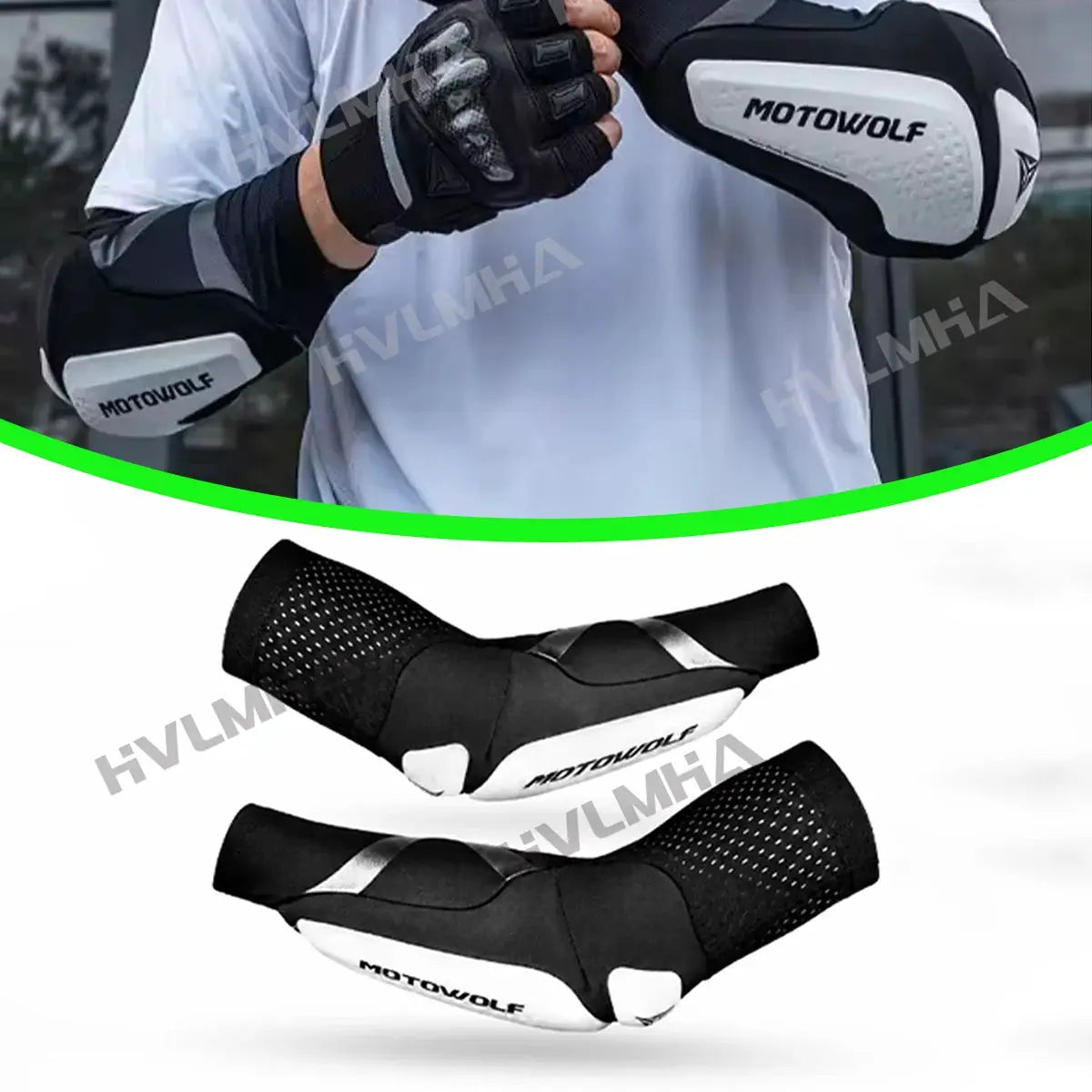 Motorcycle Elbow Protection Pads Breathable Mountain Bike Elbow Guards Arm Sleeve MTB Elbow Guards Skateboarding Protective Gear by InterCyprus Trading Ltd