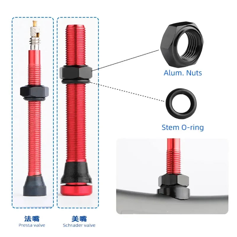 Deemount Bicycle Valve Nozzle Kit &ndash; Durable Copper Alloy Inserts