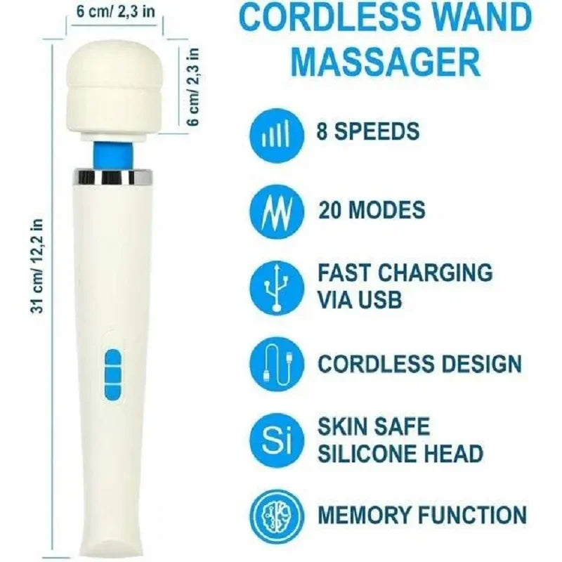 Portable Magic Wand Massager AV &ndash; USB Rechargeable Relief