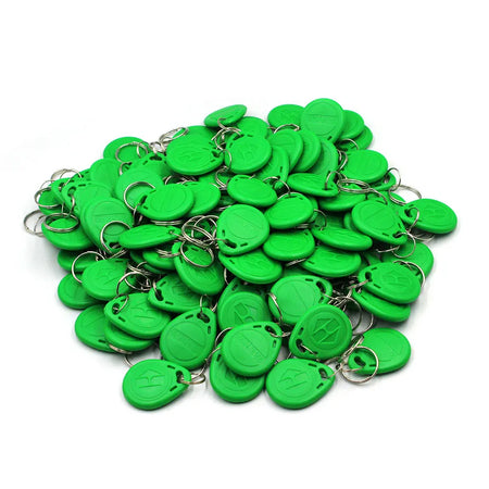 LUCKING DOOR EM4100 TK4100 RFID Keychain Tokens &ndash; Read-Only green 100pcs