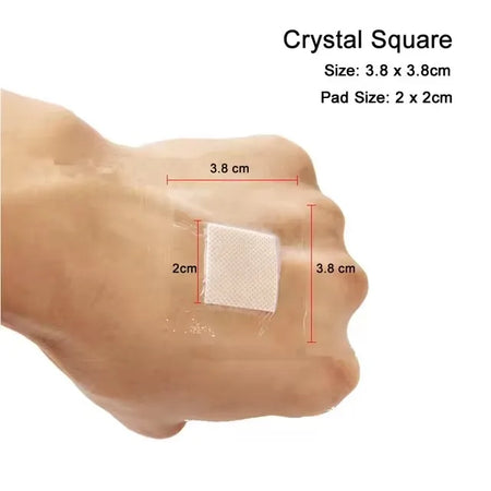 100 Pcs Medical Anti Bacteria Band Aid &ndash; Waterproof Plaster Crystal Square / 100 pcs