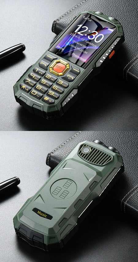 2G Rugged Senior Phone With SOS &ndash; Ultra Long Battery Life Green / Full set