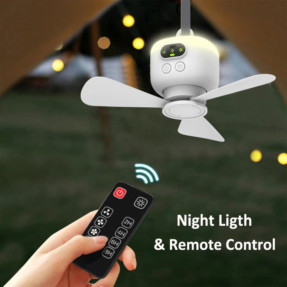 Cooskr Ceiling Fan &ndash; Powerful Rechargeable Air Circulator with Remote Control