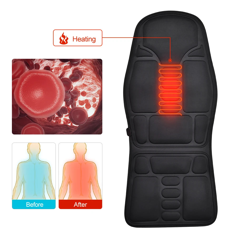 Hailicare Massager Chair Pad - Heated Vibration Therapy