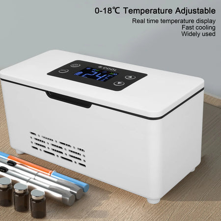 Portable Insulin Medicine Refrigerator 2-8&deg;C Intelligent Temperature Control Digital Screen Mini Medicine Cooler Box for travel
