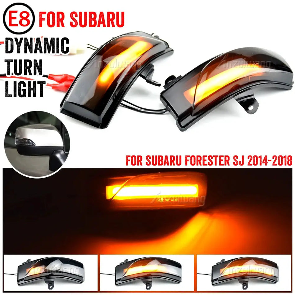 Dynamic Led Mirror Turn Signals For Subaru Forester Outback Crosstrek 2 Pcs by InterCyprus Trading Ltd