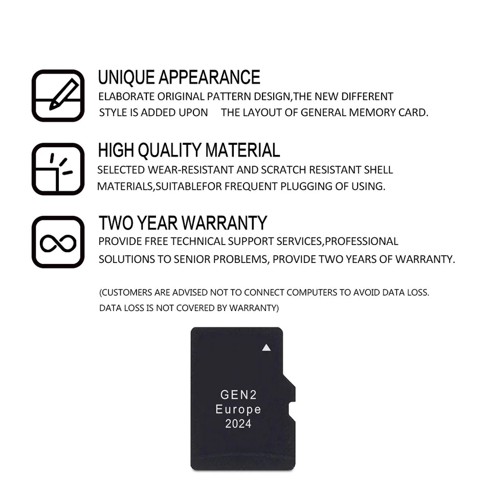 Actualizare hartă GPS TF Card P56YH03-E2024 pentru Subaru Outback, Impreza