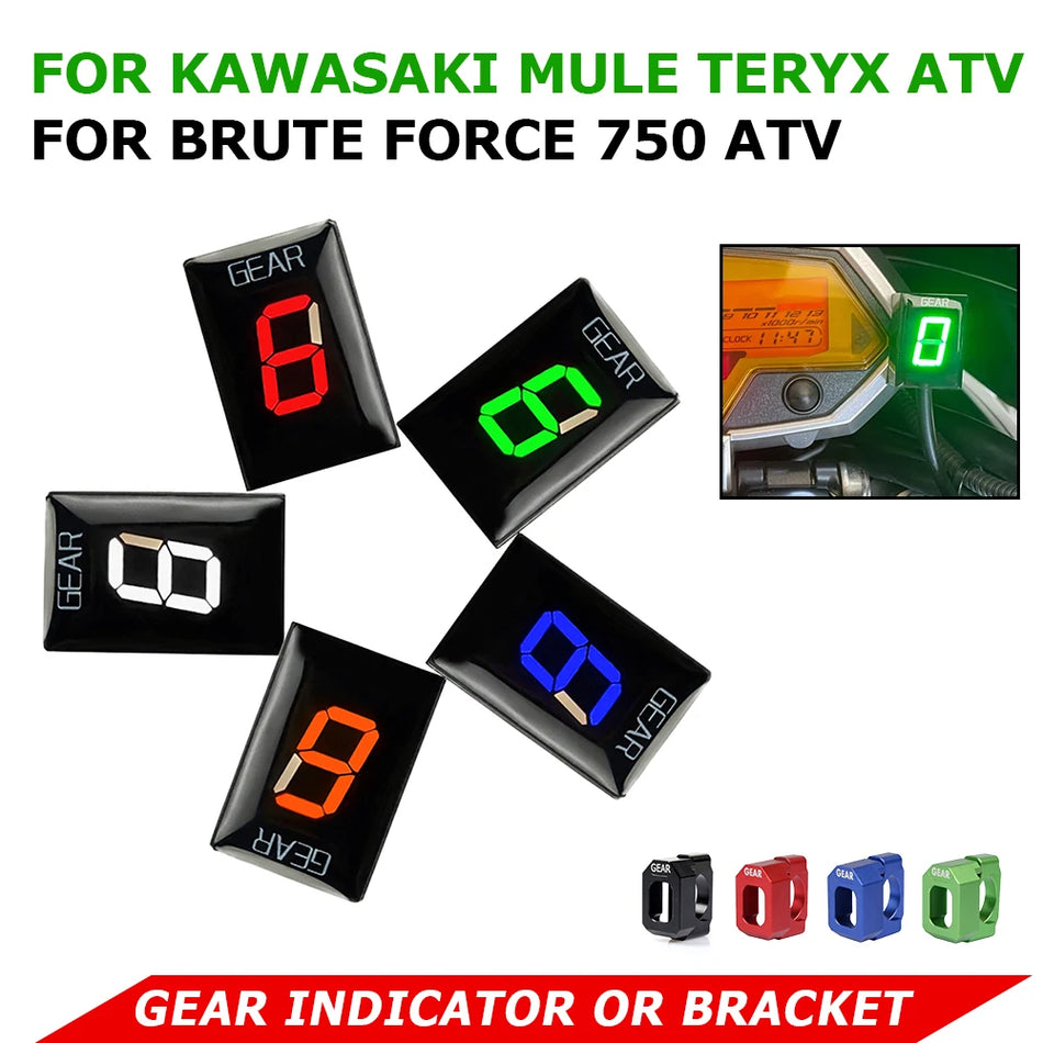 Kawasaki Brute Force 750 Gear Indicator Display, Mule Teryx ATV Plastmassist Konstruktsioon